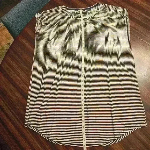 LAUREN Ralph Lauren Blue White Striped Sleeveless Round Neck Tunic NWOT Size XL - Picture 10 of 10